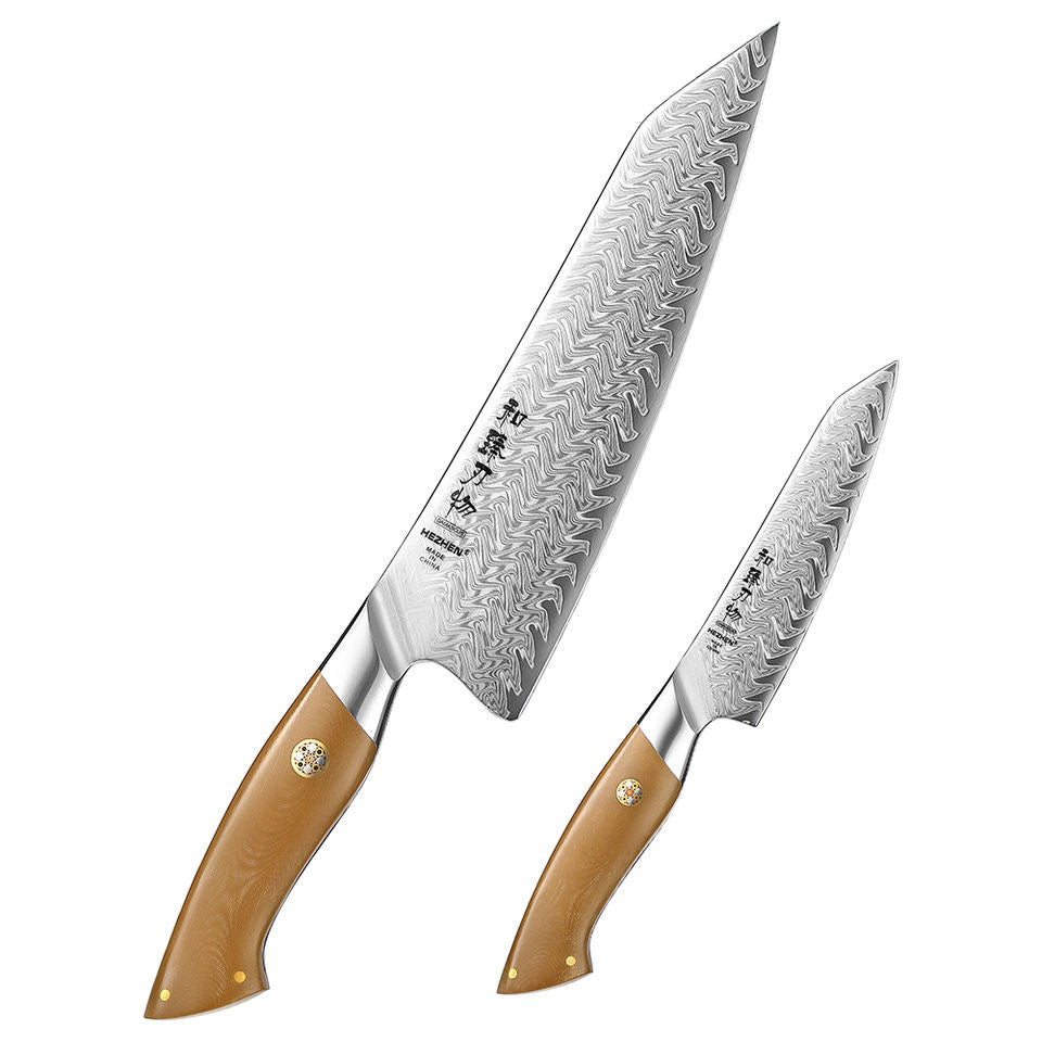 Duo Linéo — 2 couteaux Chef & Utilitaire — contenu complet