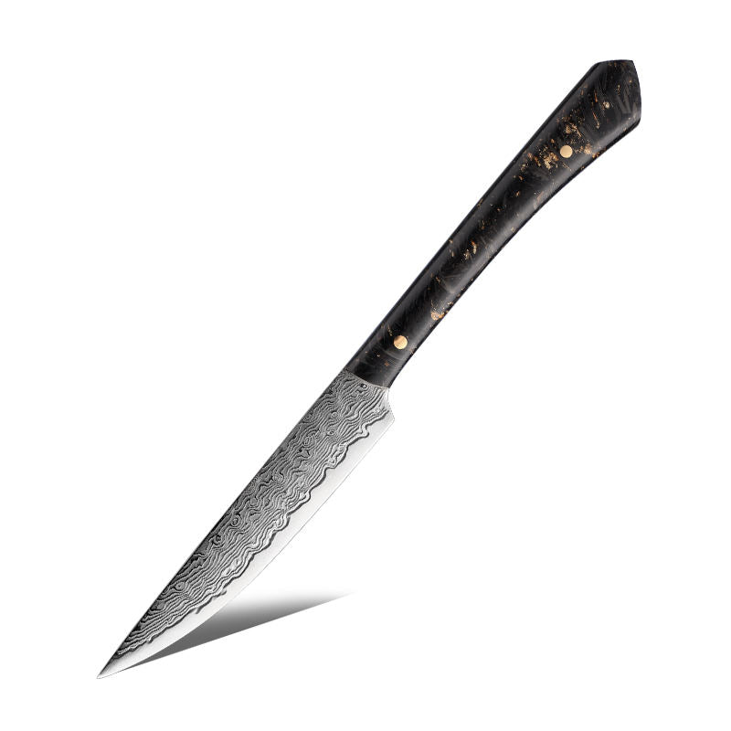 Table Bois Sombre — 4 couteaux à steak Damas