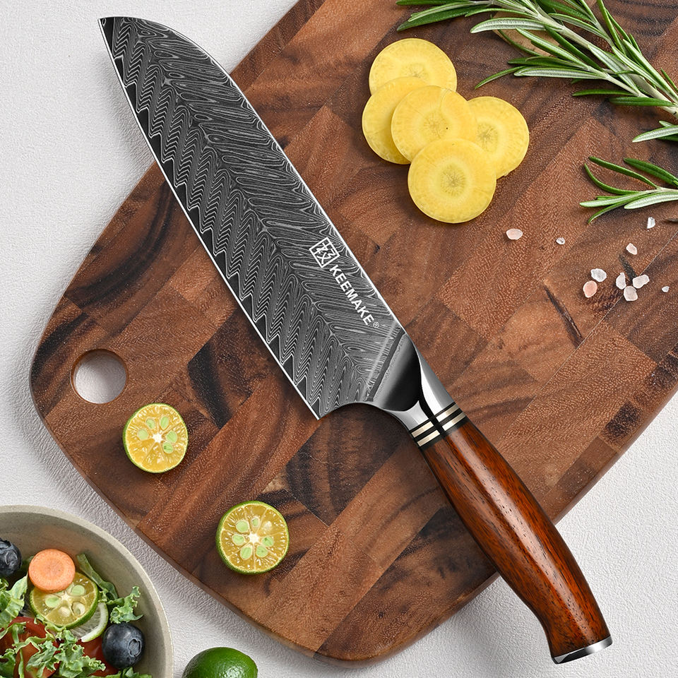 Santoku Ambre — détail et mise en situation