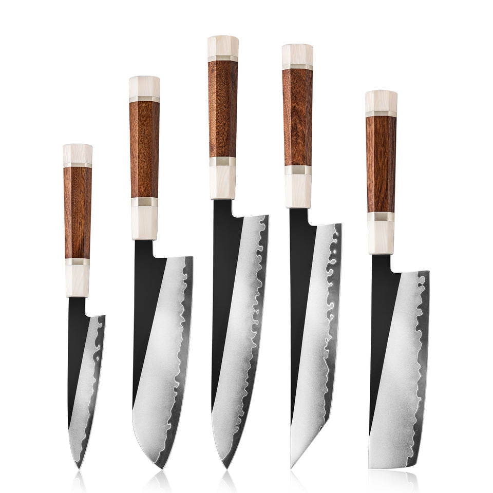 Bois Ivoire — 5 couteaux et coffret