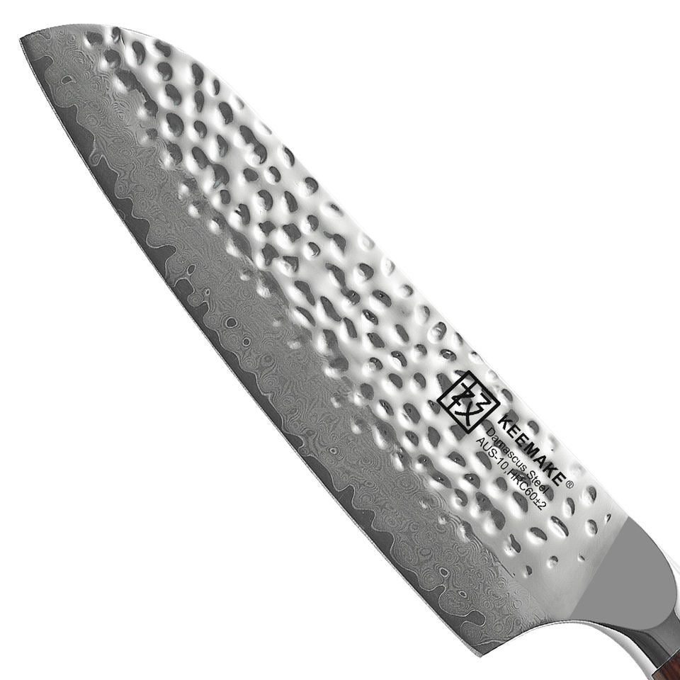 Santoku Acajou — 17,8 cm — détail et mise en situation