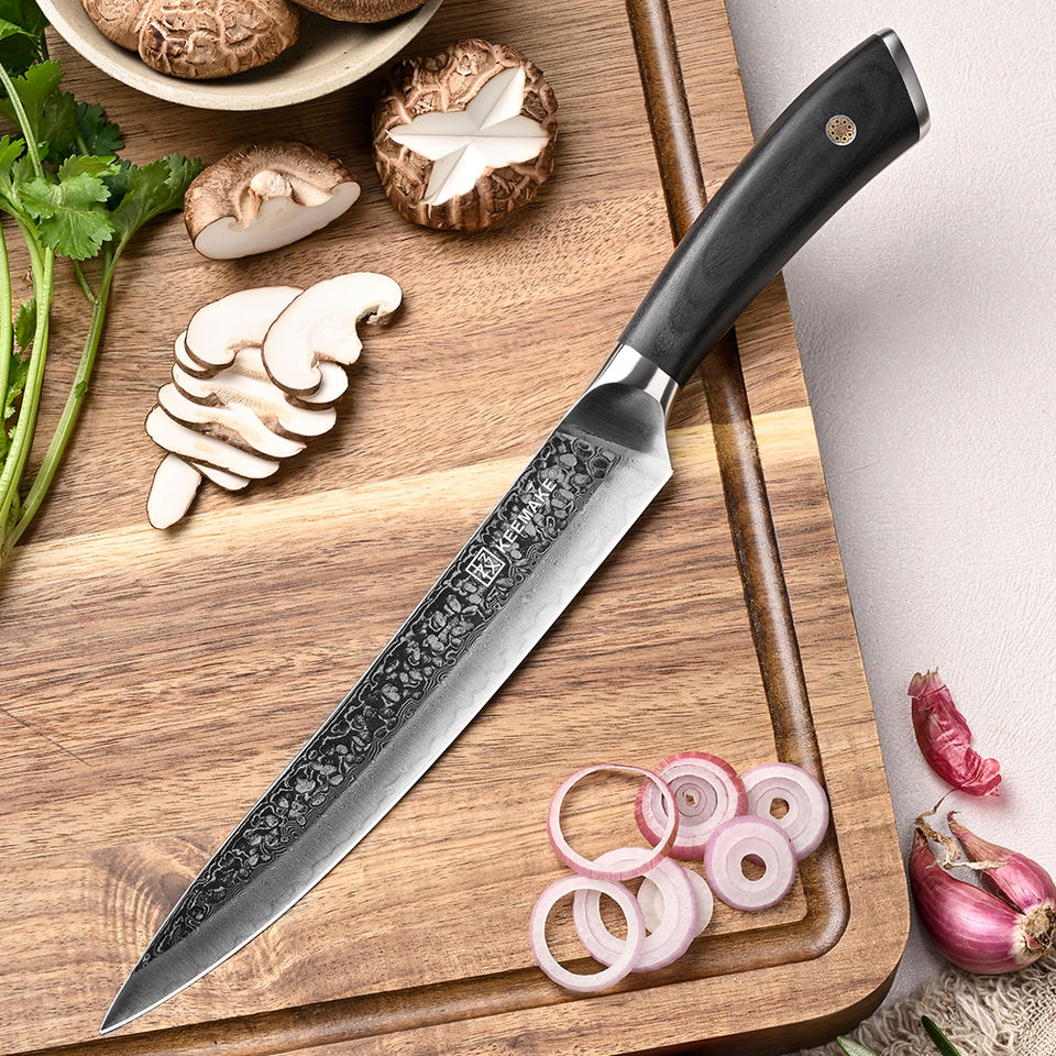 Couteau à trancher Noctis — 20,3 cm — détail et mise en situation