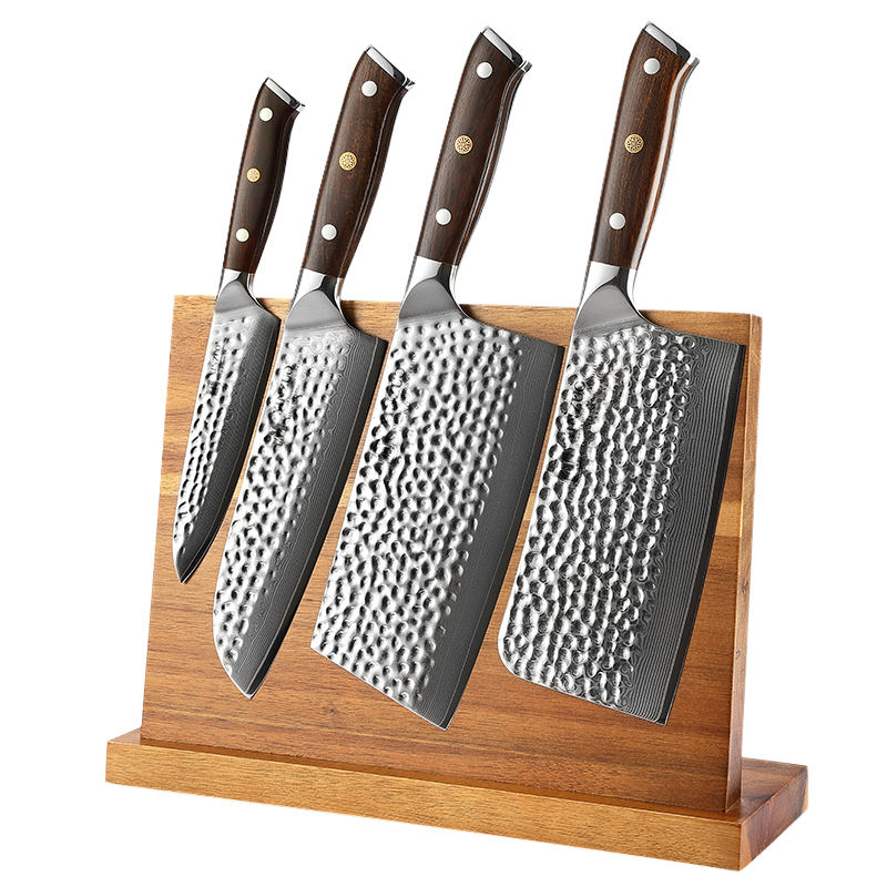 Coffret Terre — 4 couteaux et support magnétique — contenu complet