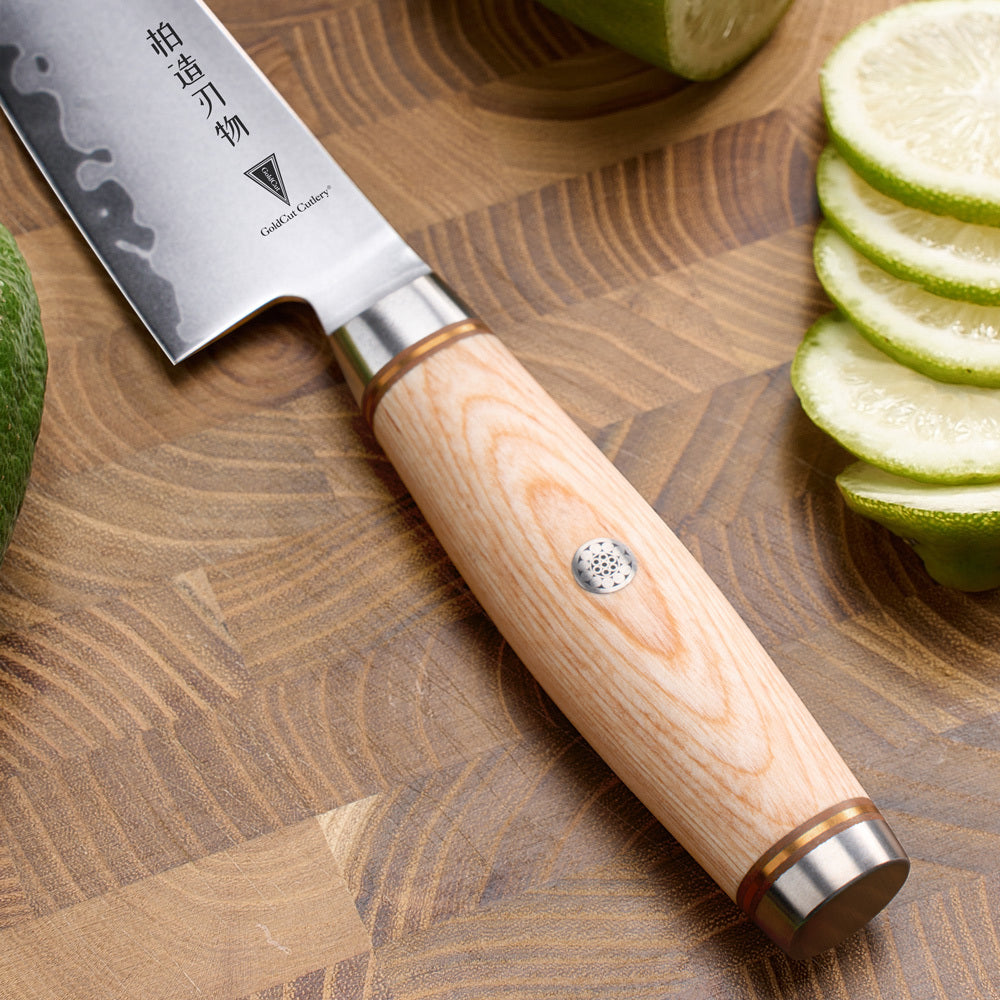 Santoku Bois Blond — 12,7 cm — détail 2