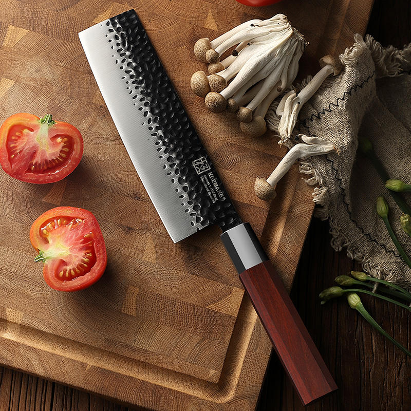Nakiri Bois Brut — 17,8 cm — détail et mise en situation