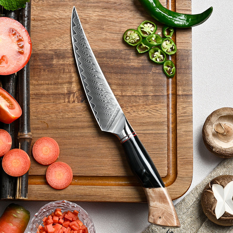 Couteau à steak Obsidienne — 12,7 cm — détail et mise en situation