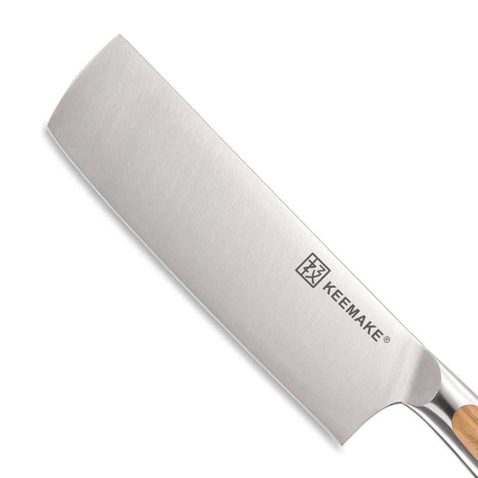 Nakiri Olivier Clair — 17,8 cm — détail et mise en situation