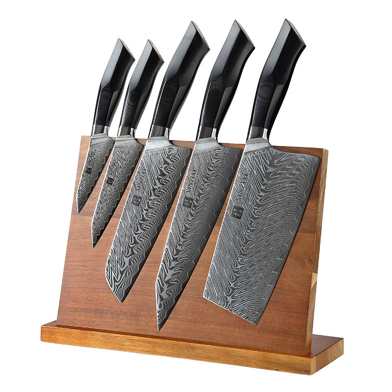 Coffret Basalte — 4 couteaux et support magnétique — contenu complet