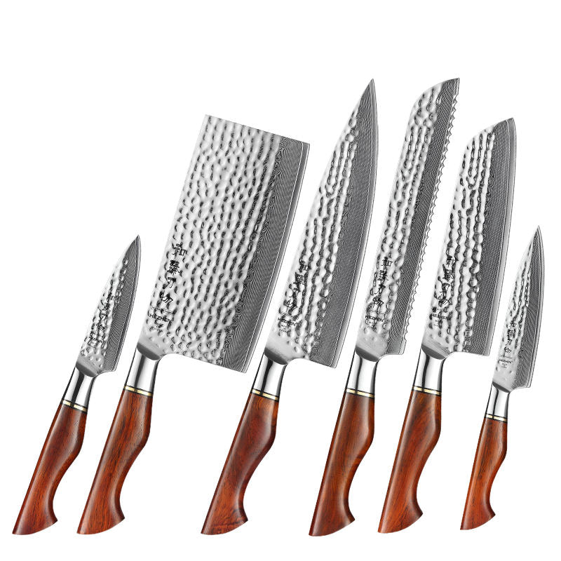 Coffret Rubis — 6 couteaux Damas — contenu complet