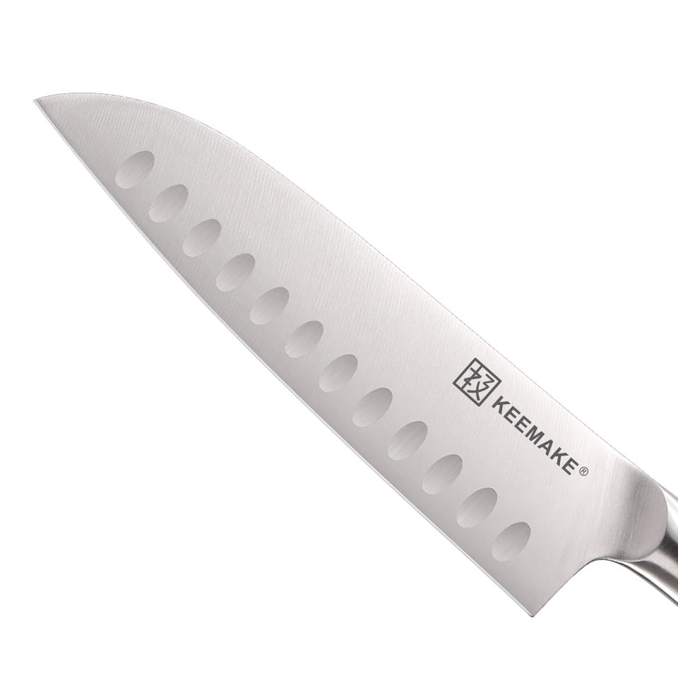 Santoku Olivier Clair — 17,8 cm — détail et mise en situation