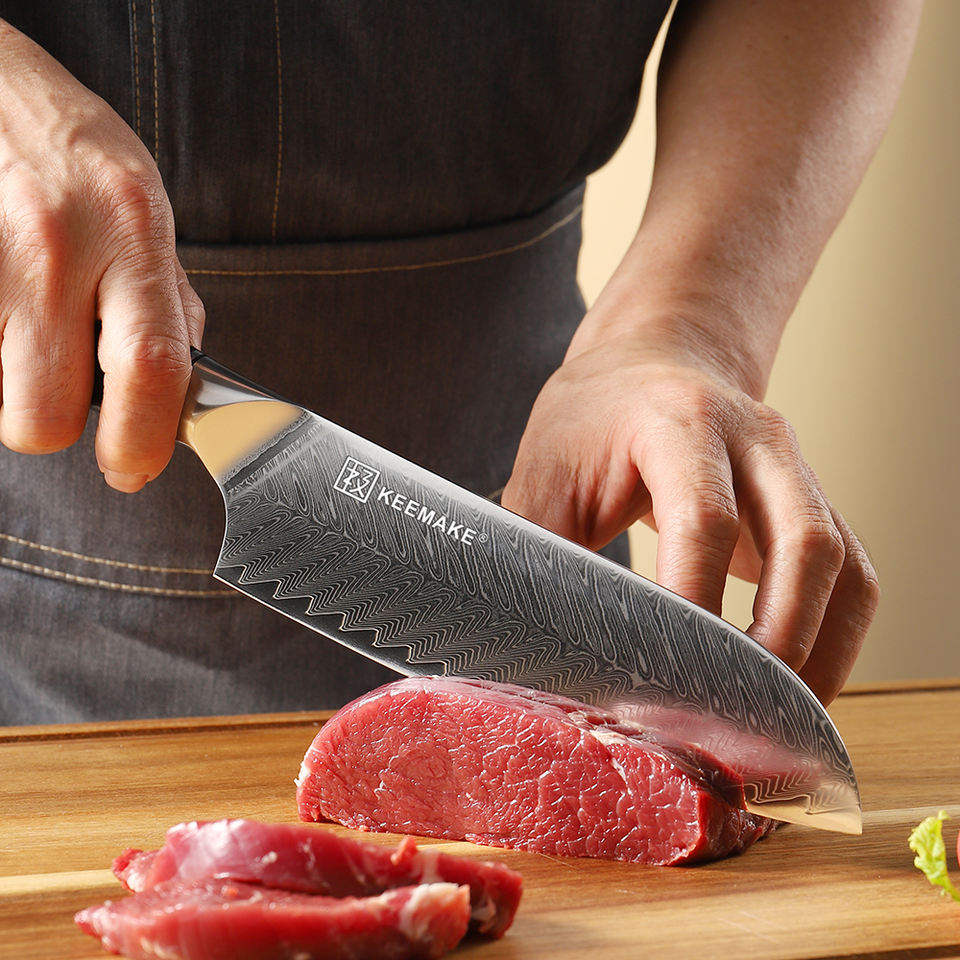 Santoku Encre — 17,8 cm — détail et mise en situation