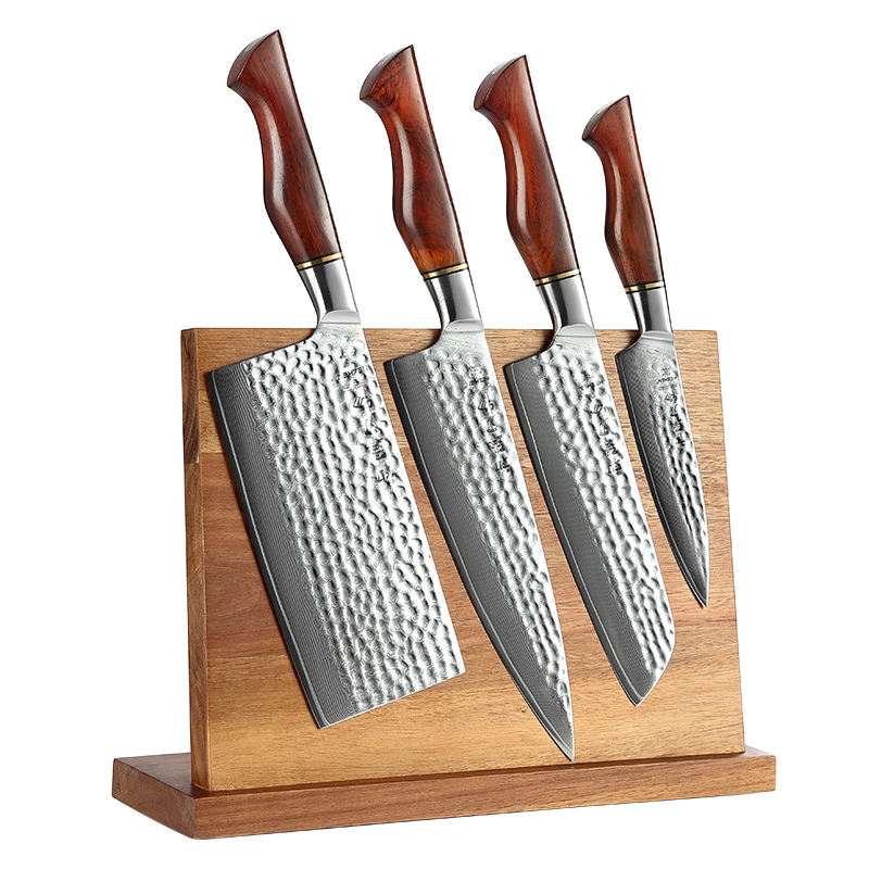 Coffret Rubis — 4 couteaux et support magnétique — contenu complet