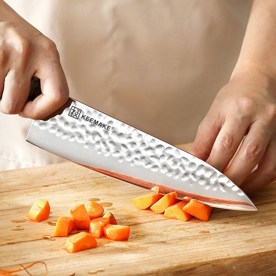 Couteau de chef Olivier Octogonal — 20,3 cm — détail et mise en situation