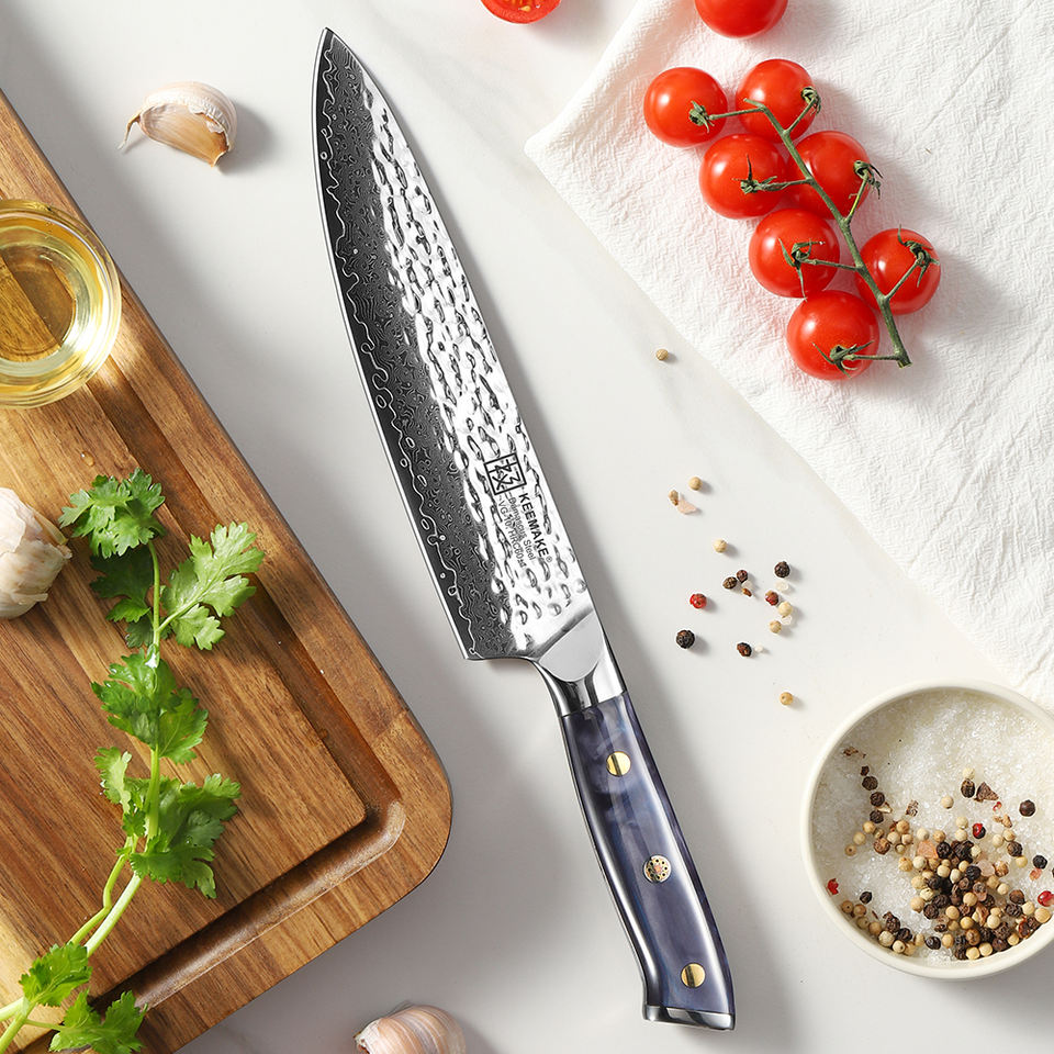 Couteau de chef Prisme — 20,3 cm — détail et mise en situation