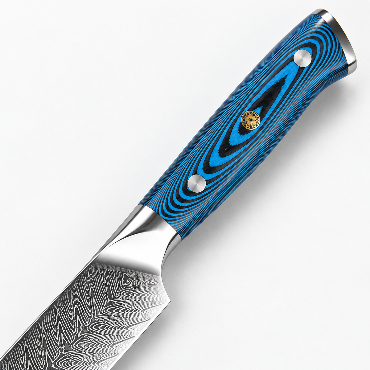 Couteau à trancher Amber Bleu — La finesse de la coupe