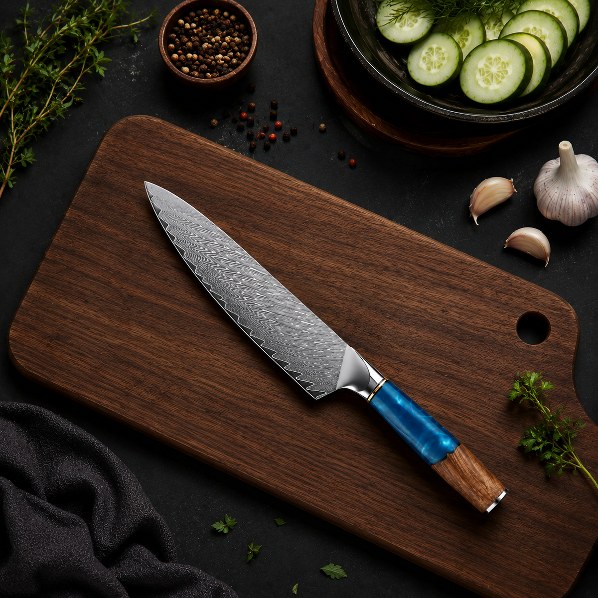Couteau de chef Japonais en acier - Série Nami — vue 5