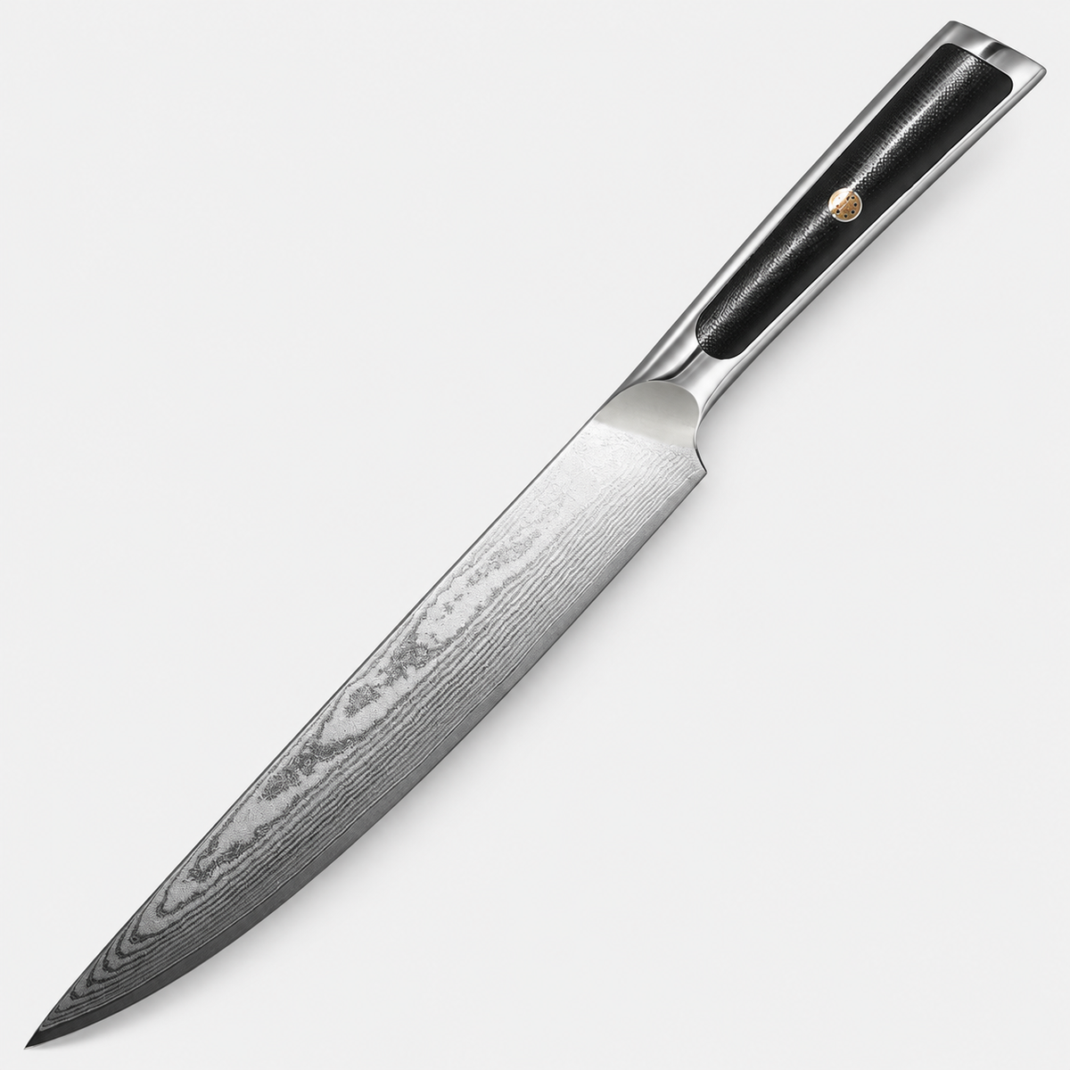 Couteau à trancher Ligne Noire — 20,3 cm — vue sur fond gris