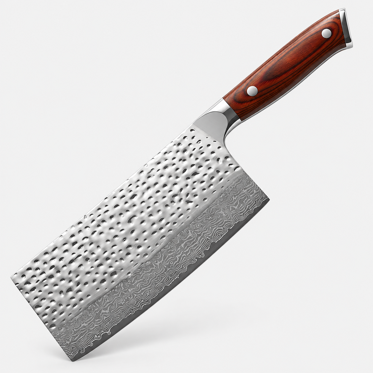 Couperet de cuisine Acajou — 17,8 cm — vue sur fond gris