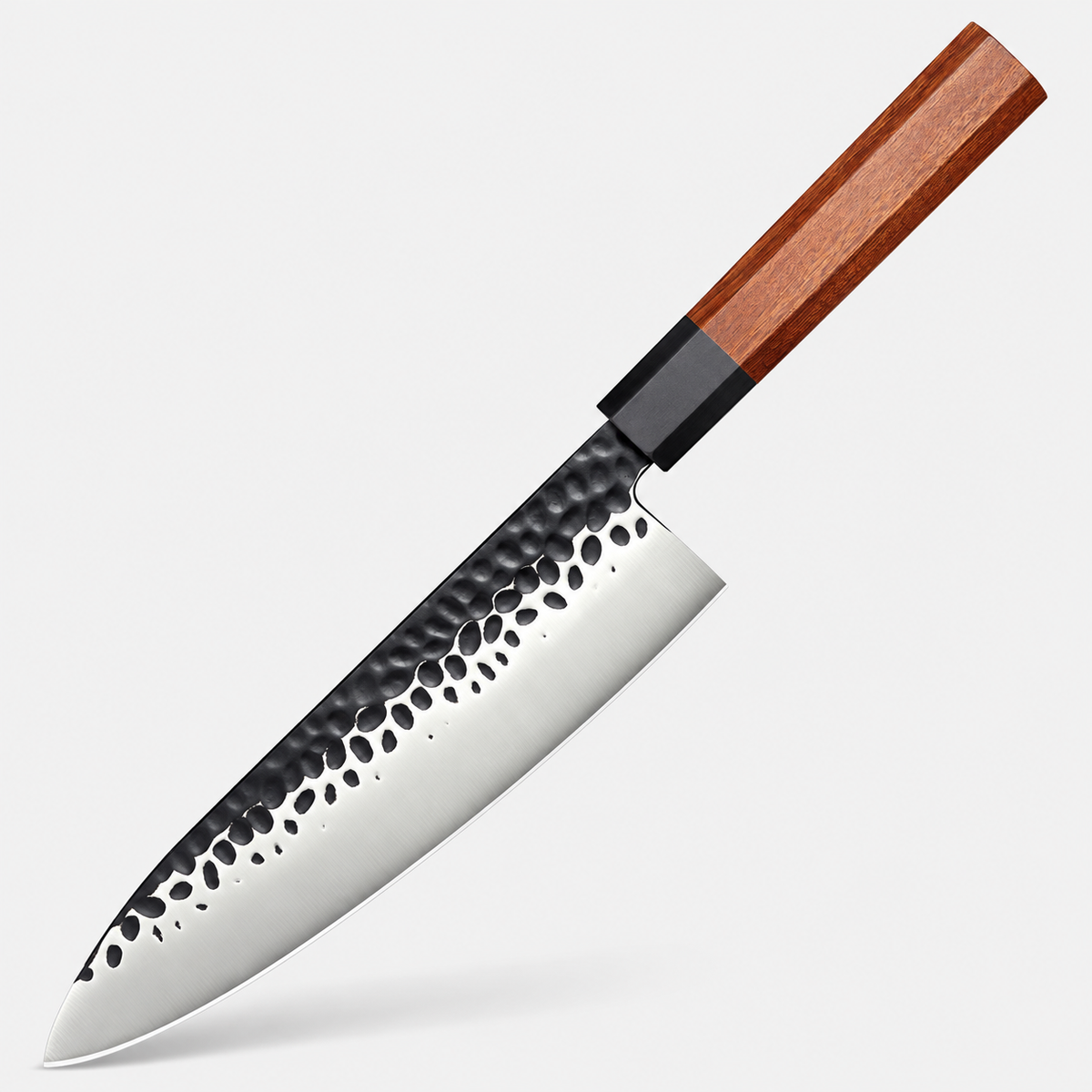 Couteau de chef Bois Brut — 20,3 cm — vue sur fond gris