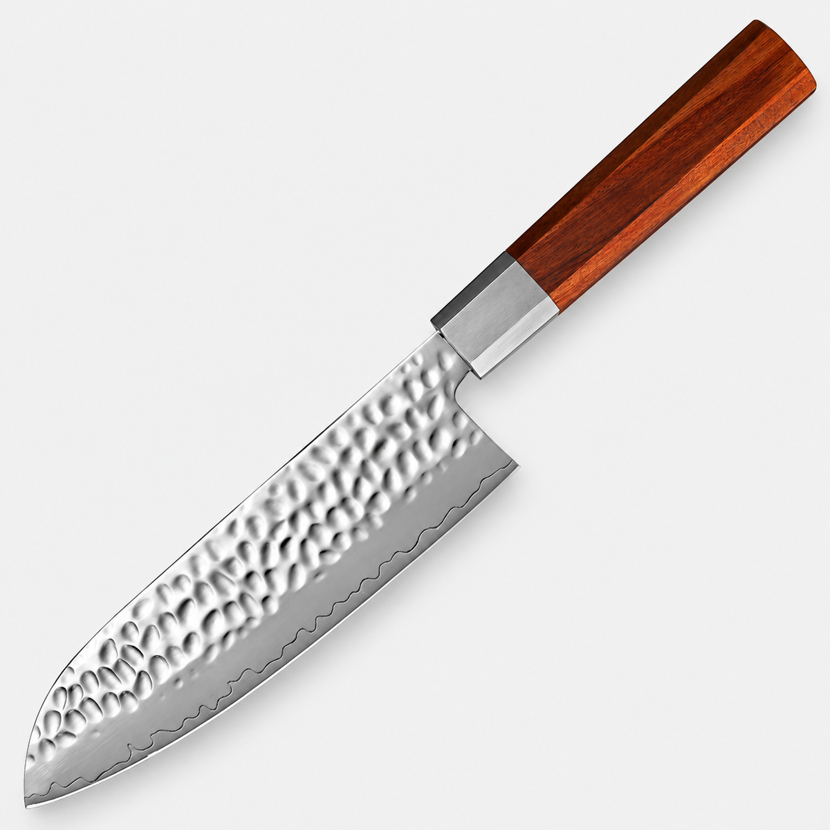 Santoku Palissandre — 17,8 cm — vue sur fond gris