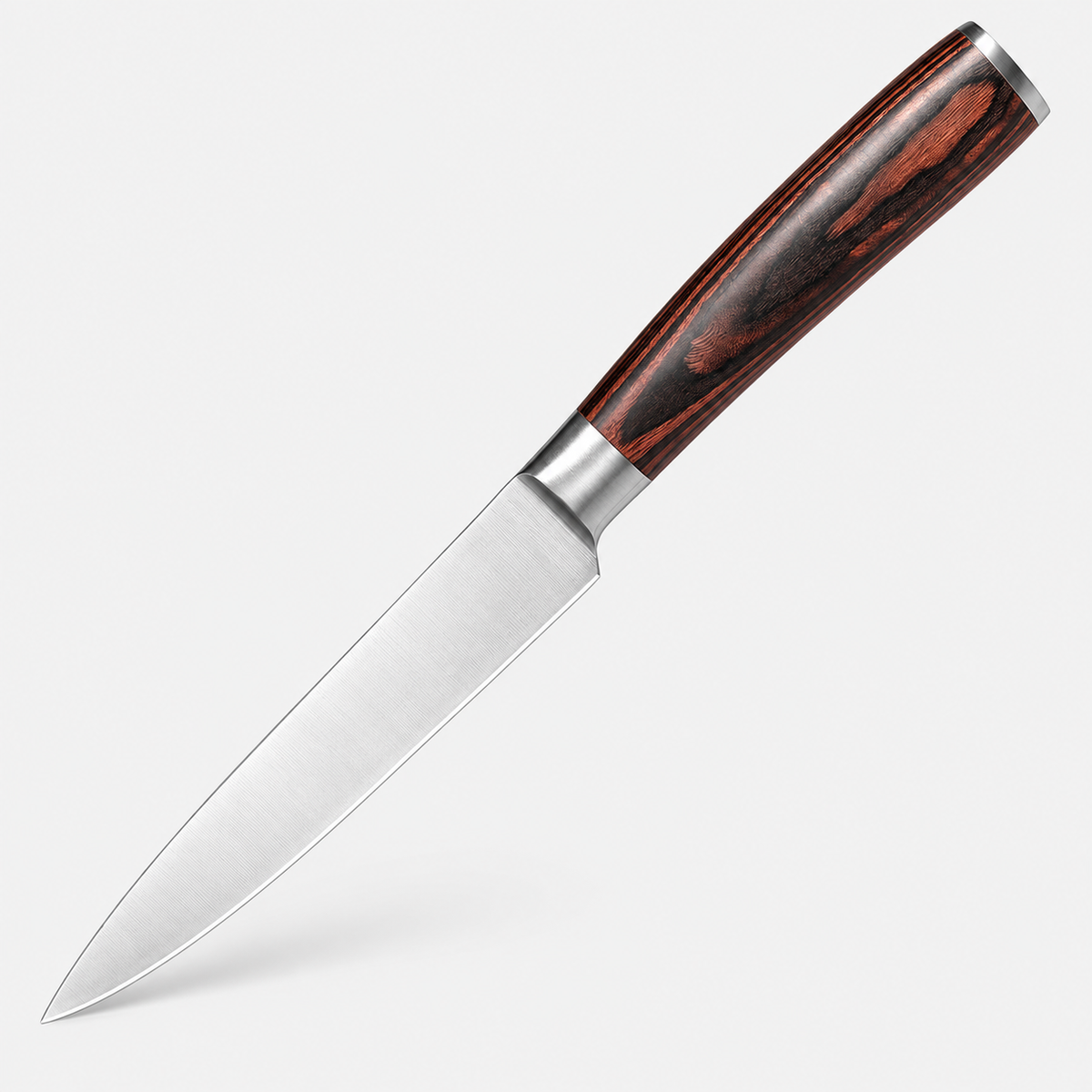Couteau utilitaire Bois Brun — 12,7 cm — fond gris