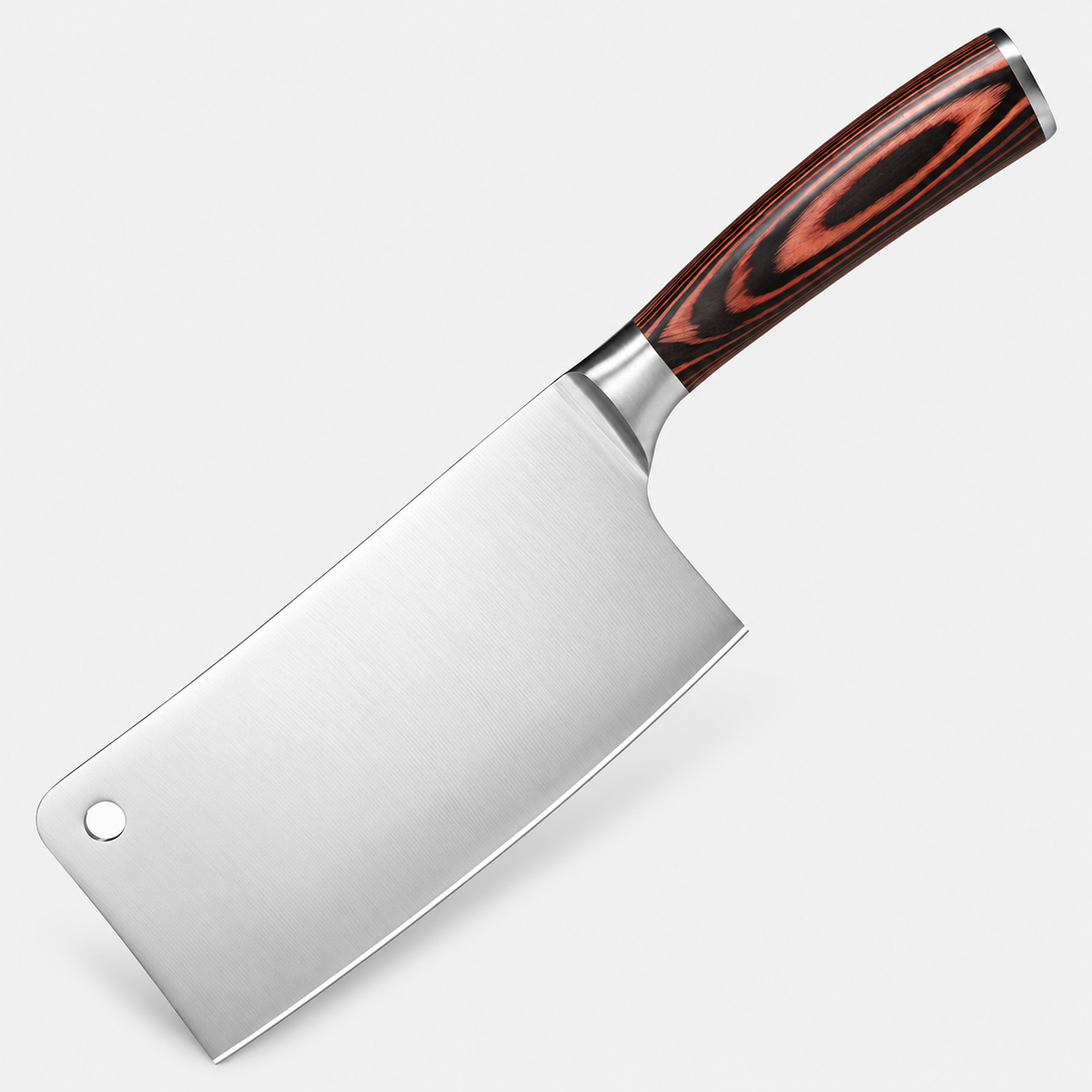 Couperet de cuisine Bois Brun — 17,8 cm — vue sur fond gris