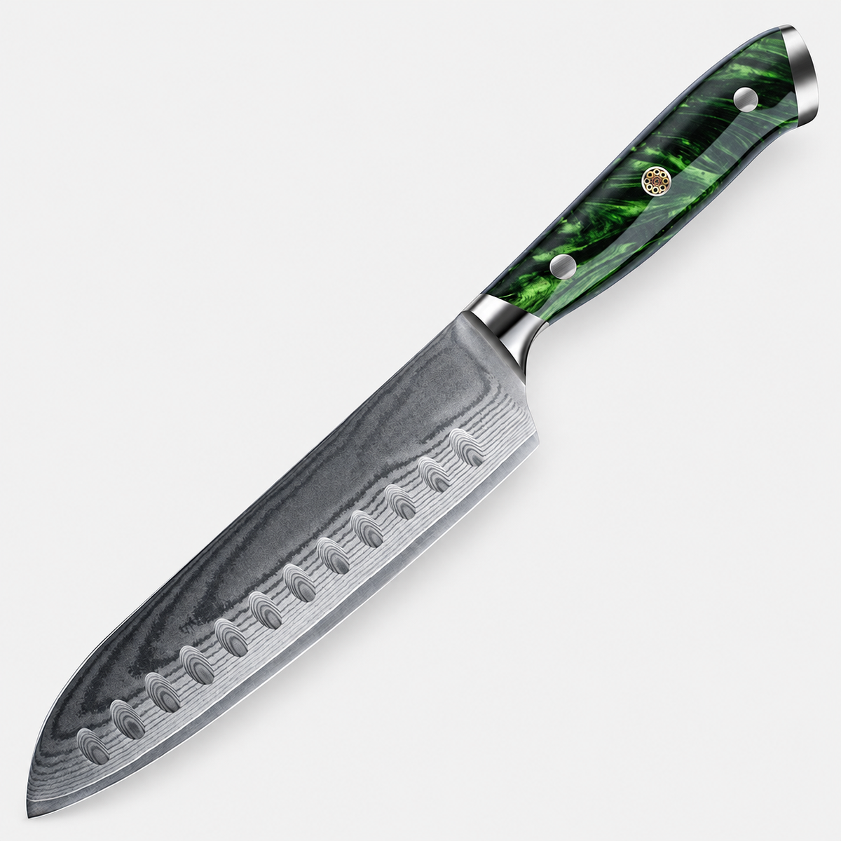 Santoku Jade — 17,8 cm — vue sur fond gris
