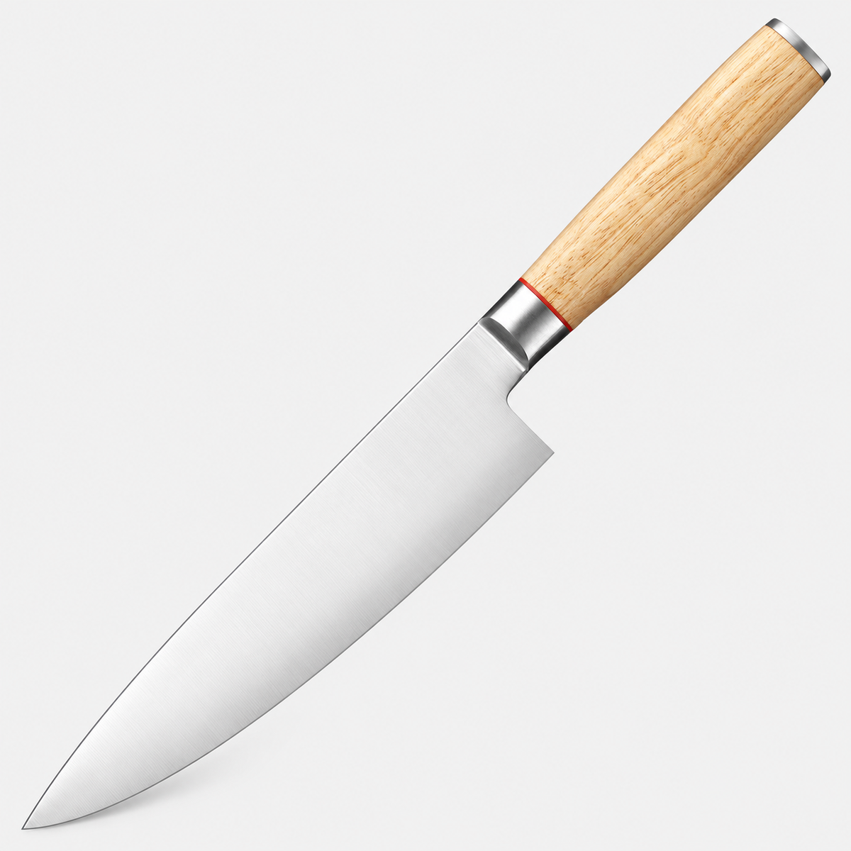 Couteau de chef Chêne Clair — 20,3 cm — vue sur fond gris