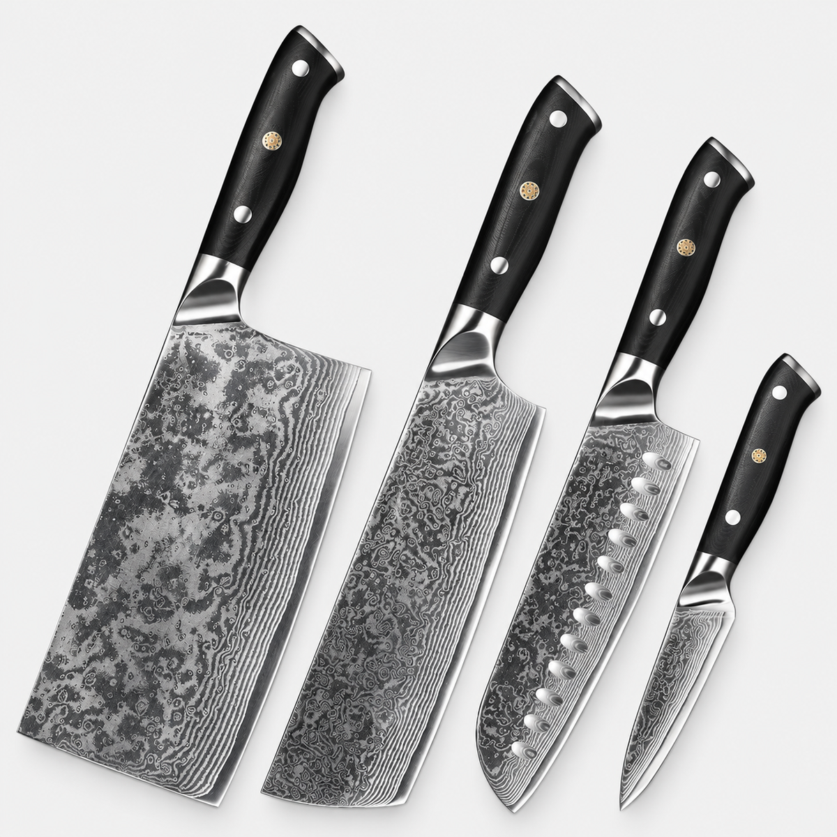 Coffret Constellation — 4 couteaux — vue sur fond gris
