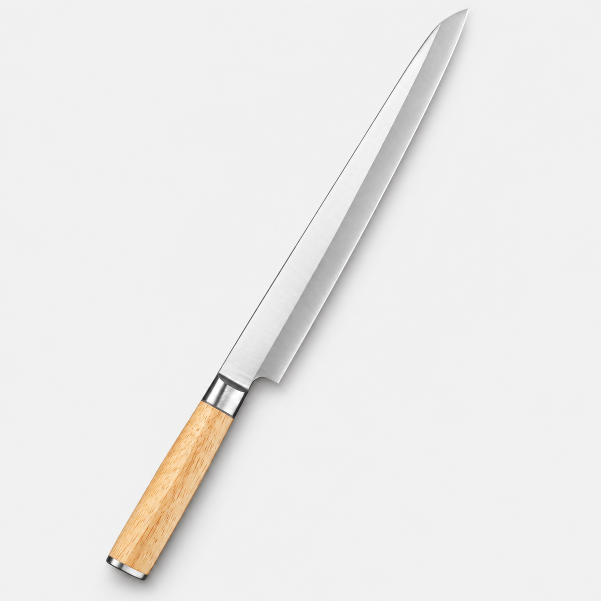 Yanagiba Chêne Clair — 26,7 cm — vue sur fond gris