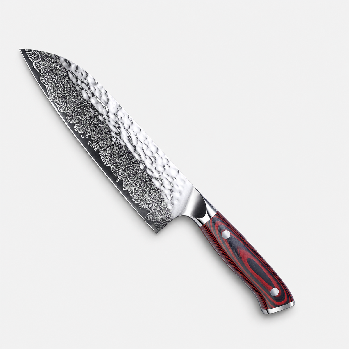 Nakiri Rouge Minéral — 17,8 cm — vue sur fond gris