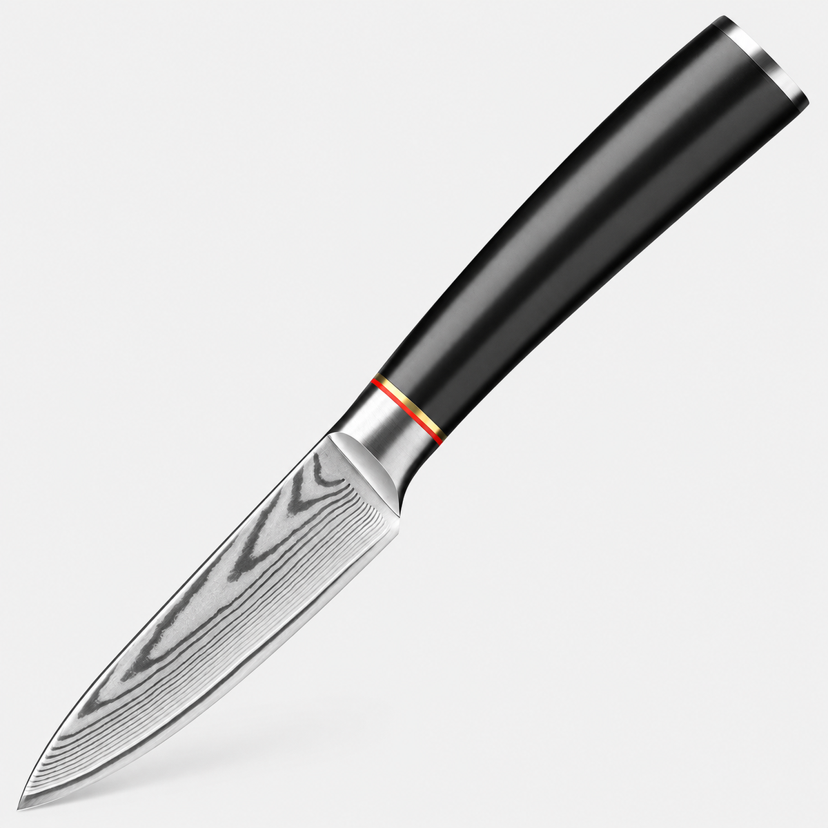 Couteau d’office Trait Noir — 8,9 cm — vue sur fond gris