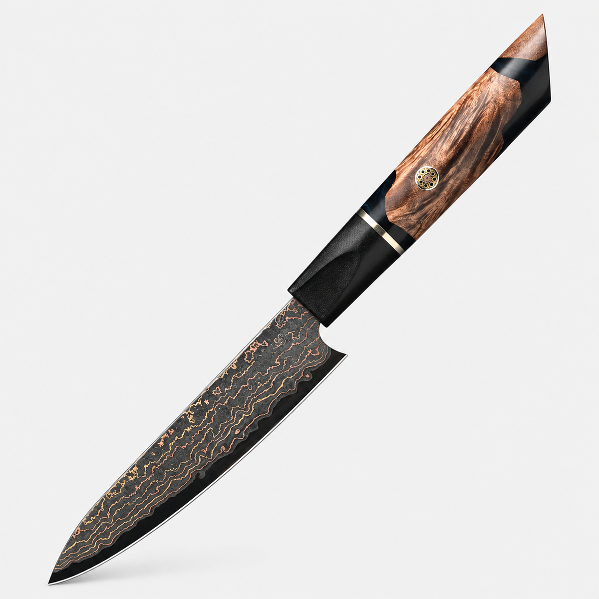 Couteau utilitaire Cuivre Minéral — 12,7 cm — vue sur fond gris