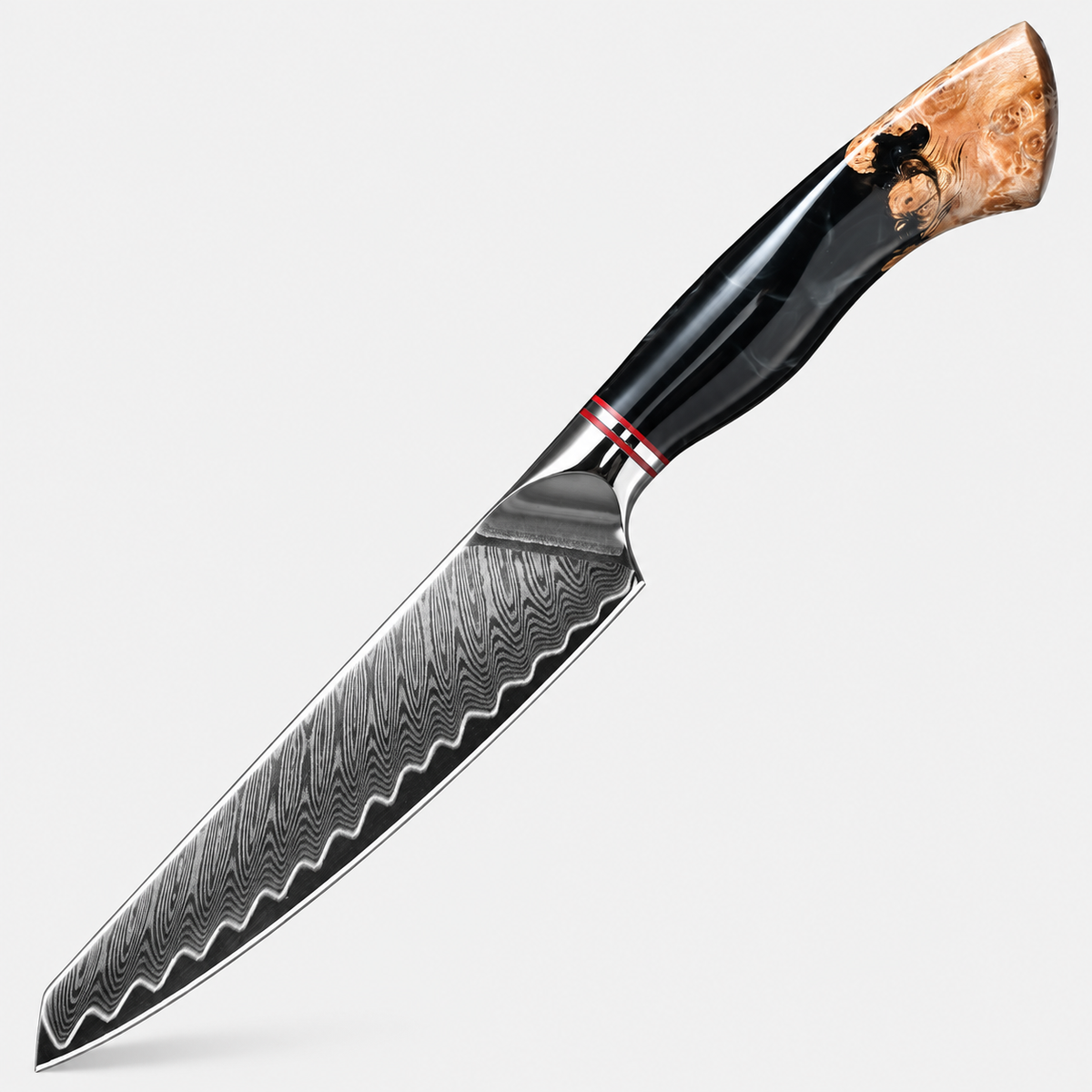 Couteau utilitaire Obsidienne — 12,7 cm — vue sur fond gris