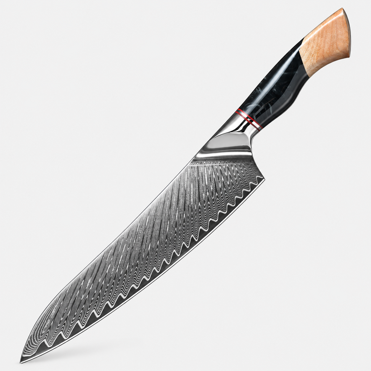 Couteau de chef Obsidienne — 22,9 cm — vue sur fond gris