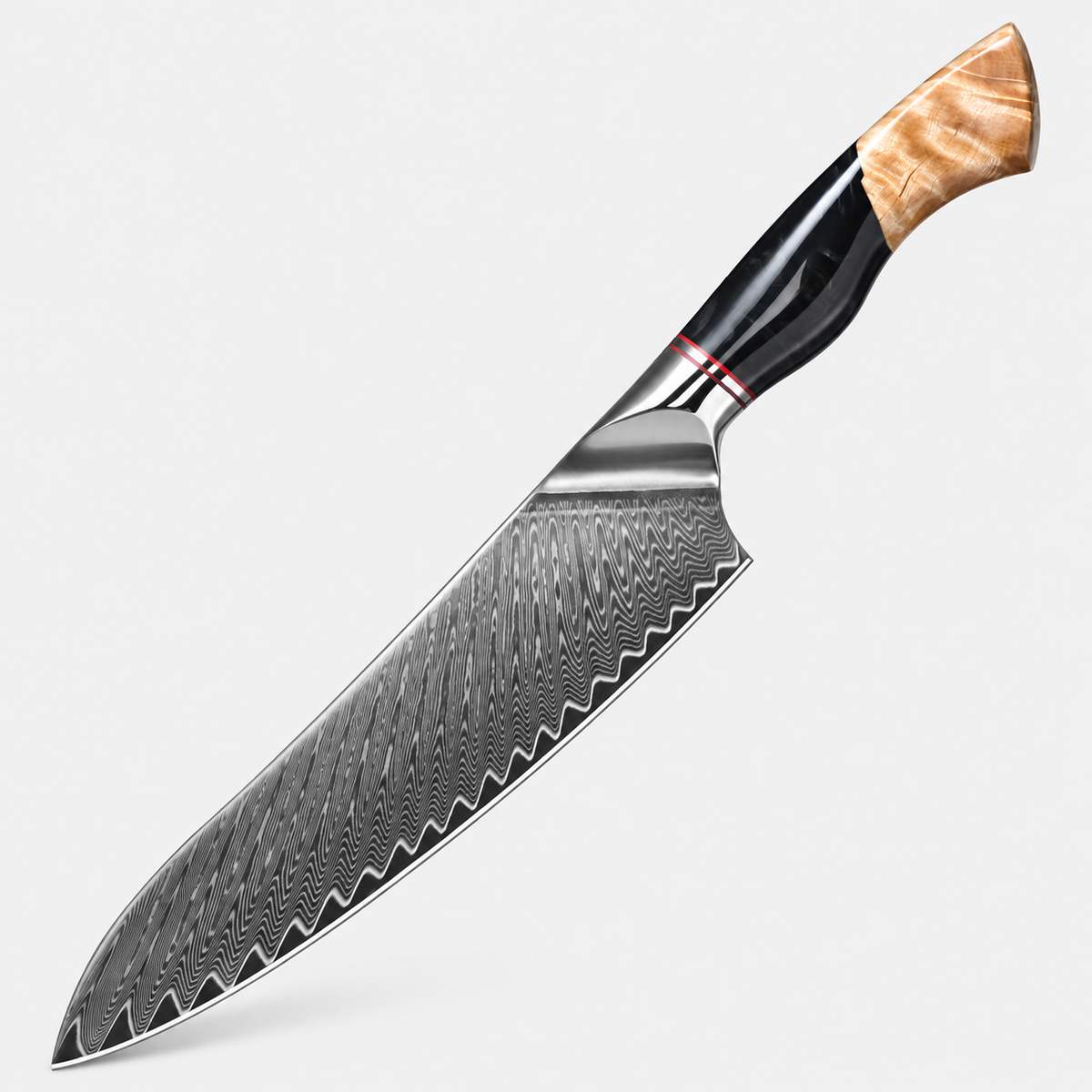 Nakiri Obsidienne — 20,3 cm — vue sur fond gris