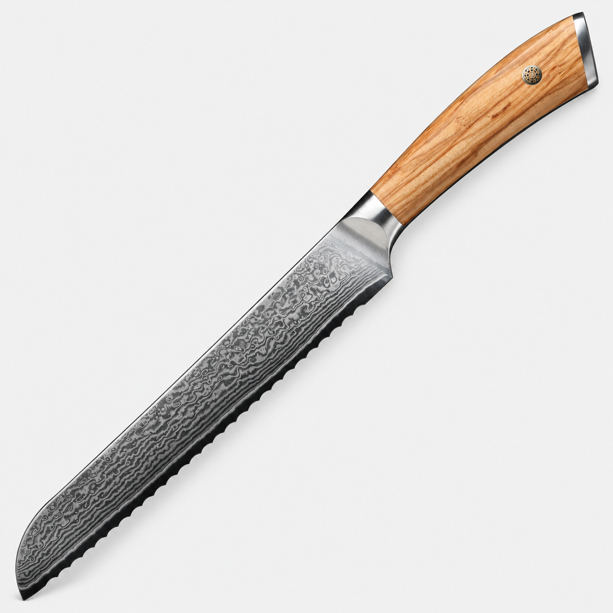 Couteau à pain Olivier Damas — 20,3 cm — vue sur fond gris