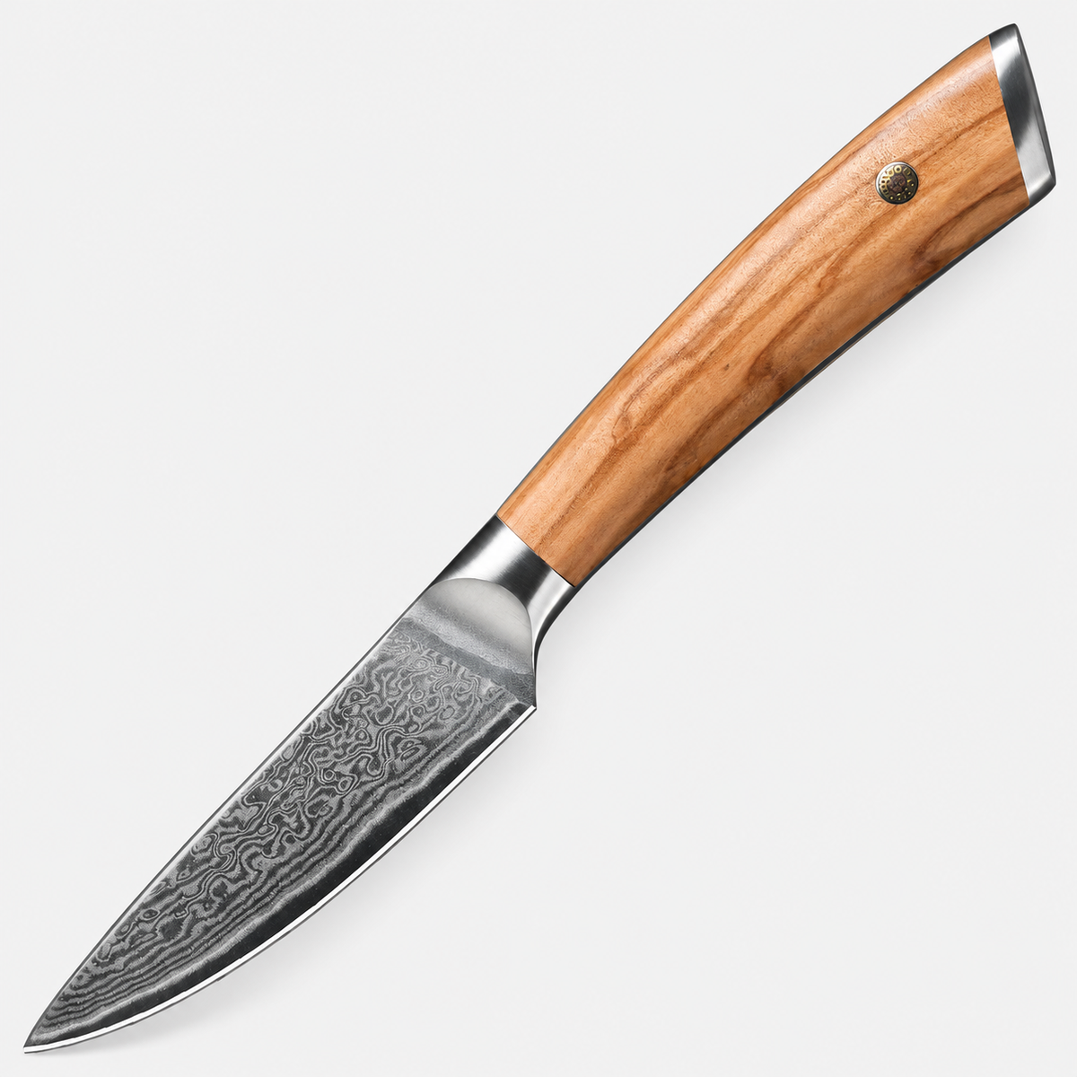 Couteau d’office Olivier Damas — 8,9 cm — vue sur fond gris