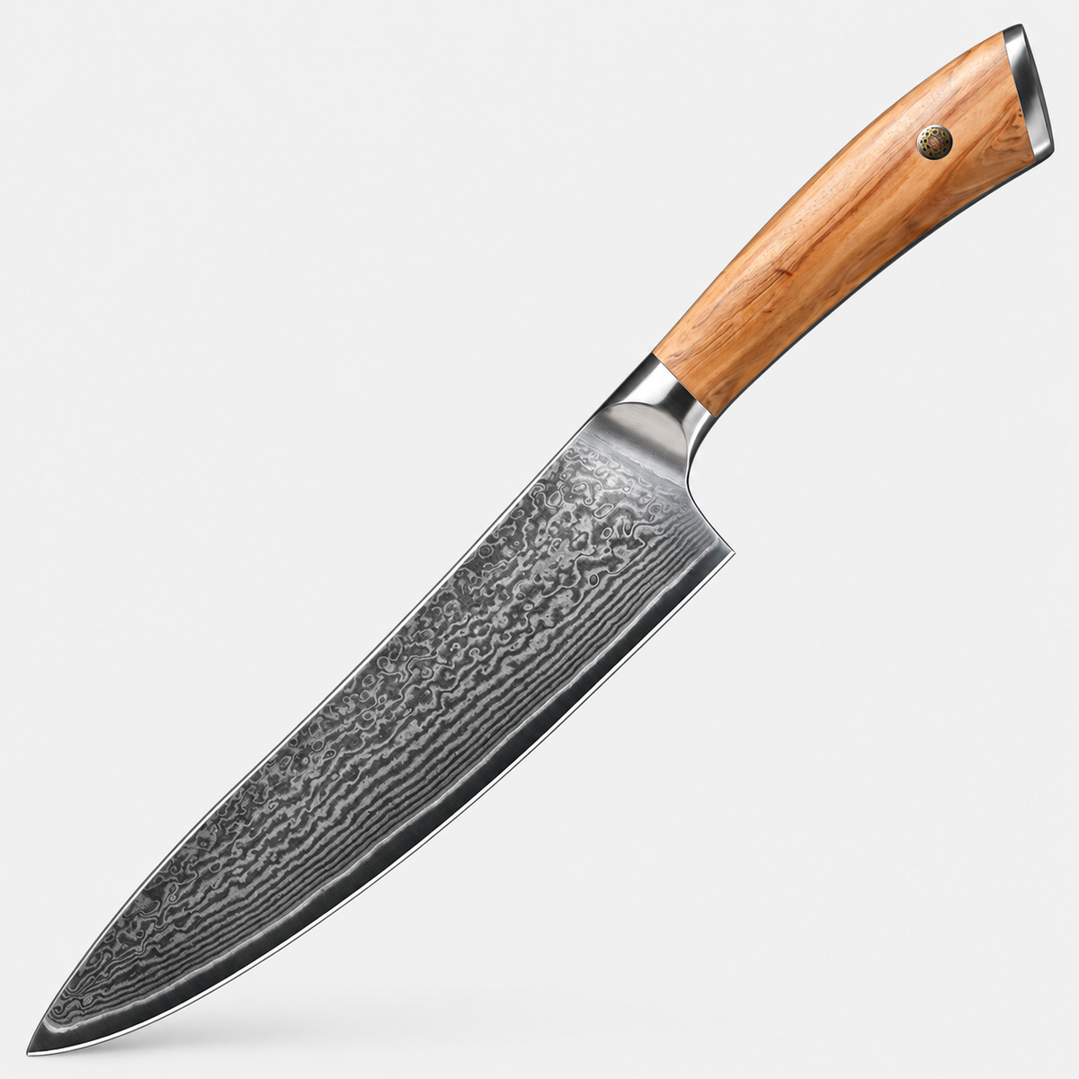 Couteau de chef Olivier Damas — 20,3 cm — vue sur fond gris