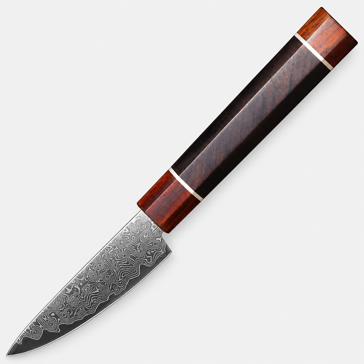 Couteau d’office Ébène Facetté — 8,9 cm — vue sur fond gris