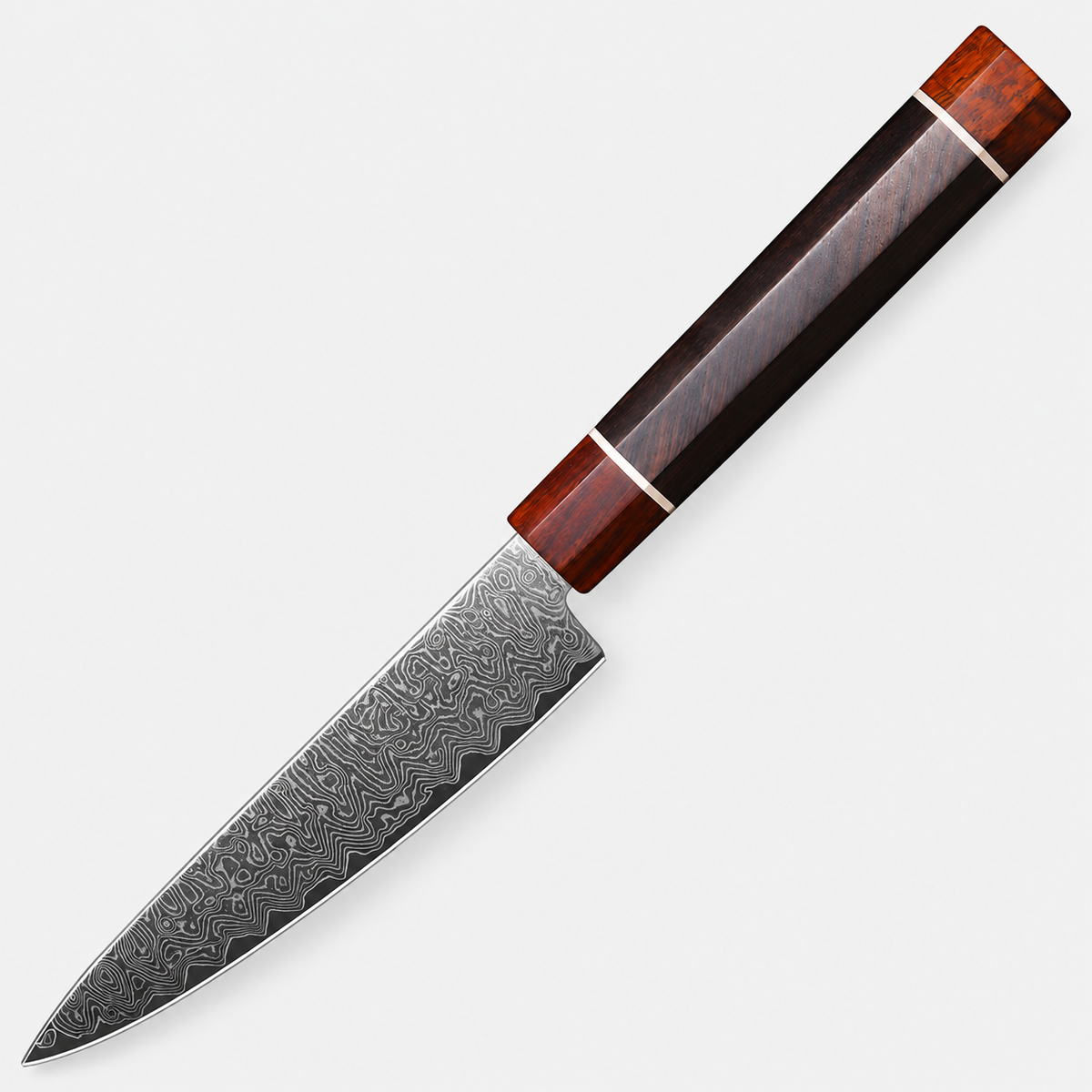 Couteau utilitaire Ébène Facetté — 12,7 cm — vue sur fond gris