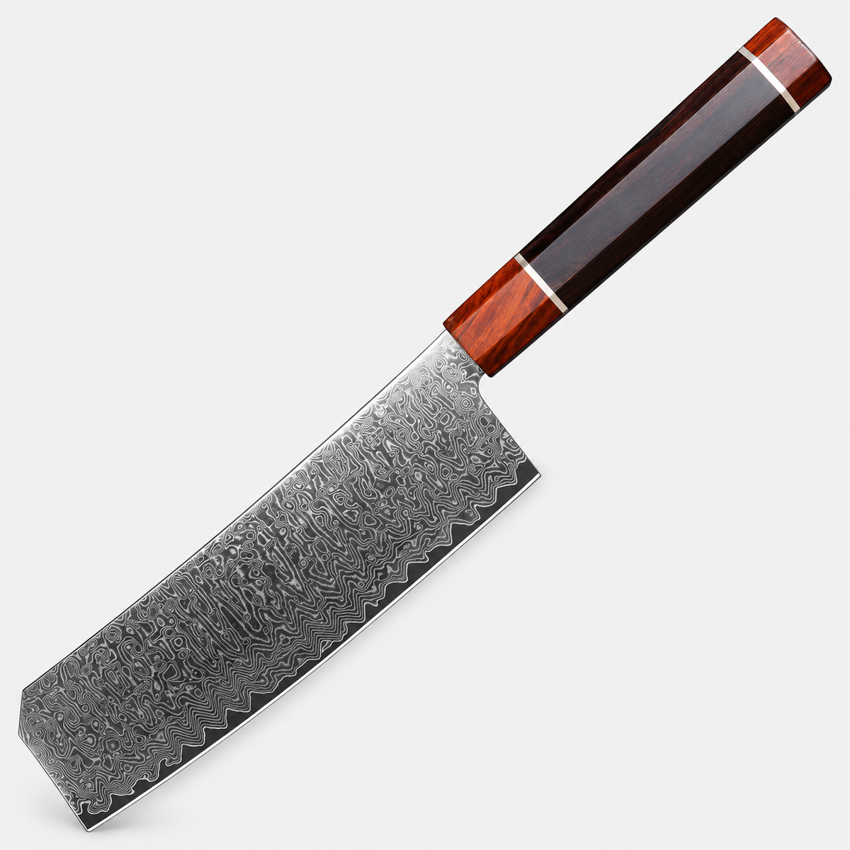 Nakiri Ébène Facetté — 17,8 cm — vue sur fond gris
