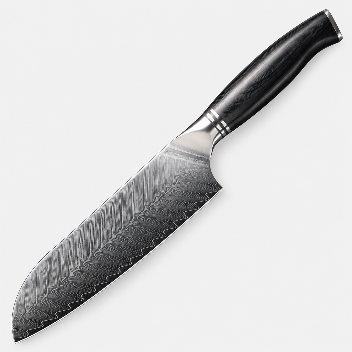 Santoku Encre — 17,8 cm — vue sur fond gris