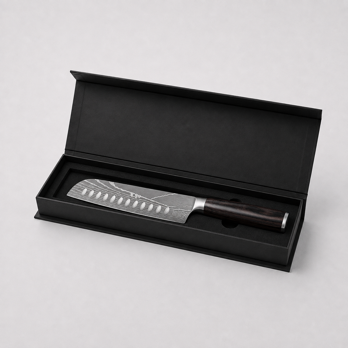 Couteau Santoku Japonais en acier - Série Kuro — vue 5